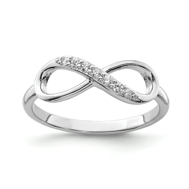 Blue Apple Co Twisted Infinity Braided Style Crisscross Band Round Simulated Cubic Zirconia 925 Sterling Silver 